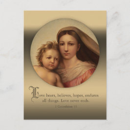 Cartão Postal Citação de Amor entre Irmã Mary e Jesus Criança CC