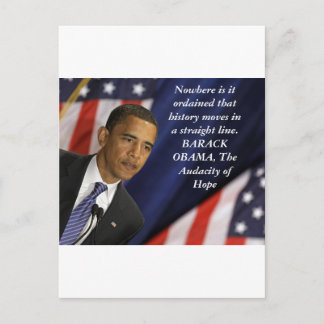 Cartão Postal Citação de Barack Obama sobre História
