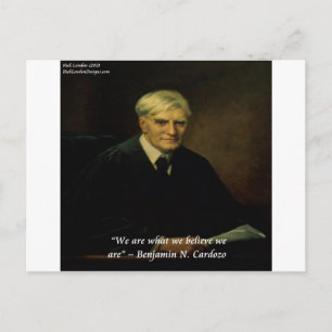 Cartão Postal Citação de Benjamin Cardozo "Quem Somos"