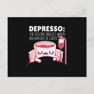 Cartão Postal Citação de café depresso