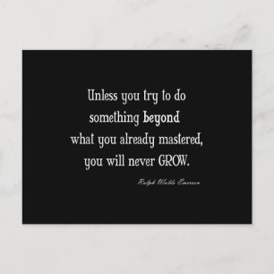 Cartão Postal Citação de Domínio do Crescimento Inspiracional Vi