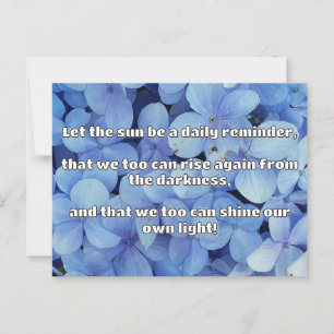 Cartão Postal Citação de Encorajamento Positivo do Empath Shine