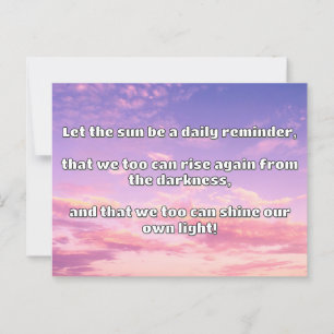 Cartão Postal Citação de Encorajamento Positivo do Empath Shine