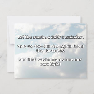 Cartão Postal Citação de Encorajamento Positivo do Empath Shine