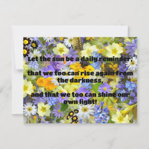 Cartão Postal Citação de Encorajamento Positivo do Empath Shine