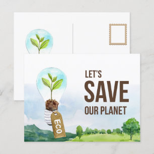 Cartão Postal Citação de Energia Verde