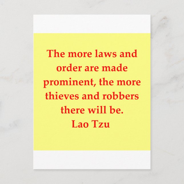 Cartão Postal citação de excelente Lao Tzu (Frente)