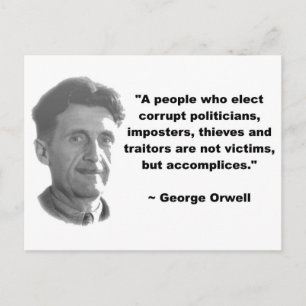Cartão Postal Citação de George Orwell