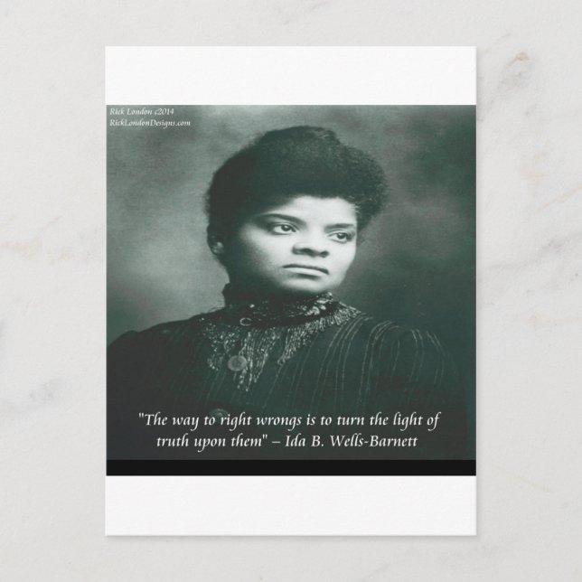 Cartão Postal Citação de Ida B Wells & Truth (Frente)