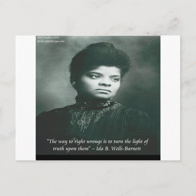 Cartão Postal Citação de Ida B Wells & Truth (Frente)
