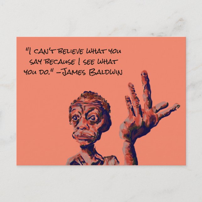 Cartão Postal citação de james baldwin (Frente)