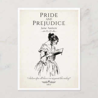 Cartão Postal Citação de Leitura da Jane Austen do Book Lover