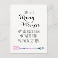Citação de Mulher Forte Tribal Arrow Postcard