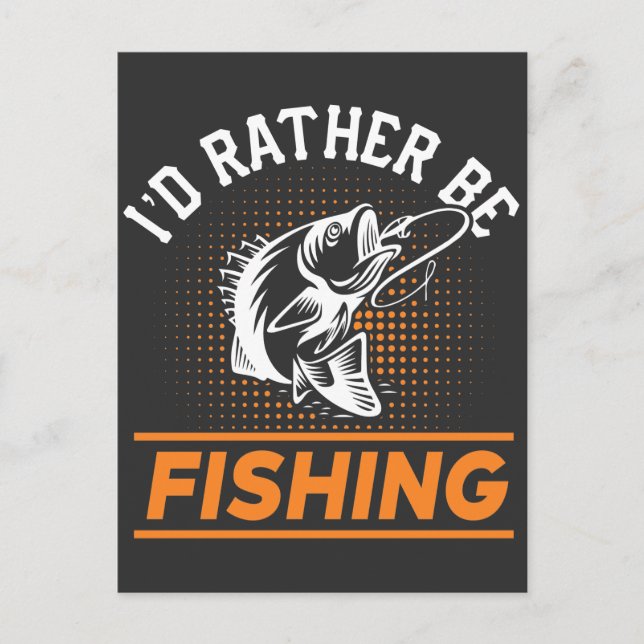 Cartão Postal Citação de Pesca Eu Preferencialmente Os Homens De (Frente)