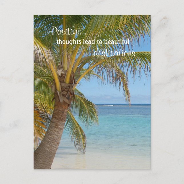 Cartão Postal Citação de Positividade Inspiradora (Frente)