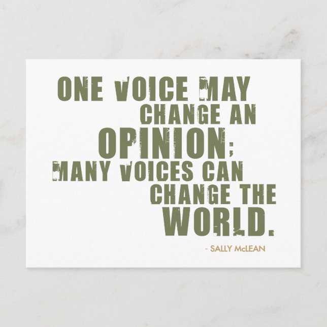 Cartão Postal Citação de Sally McLean (Frente)