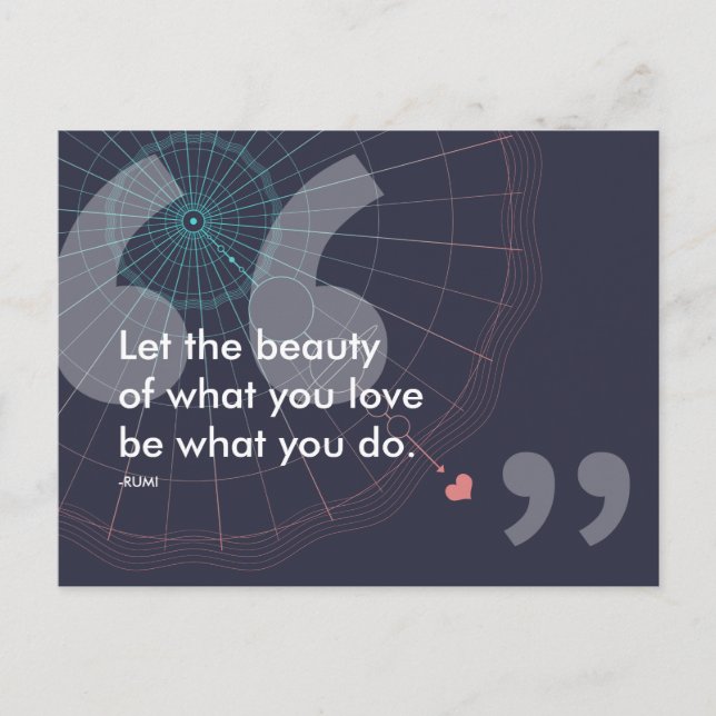 Cartão Postal citação de sucesso de rumi (Frente)