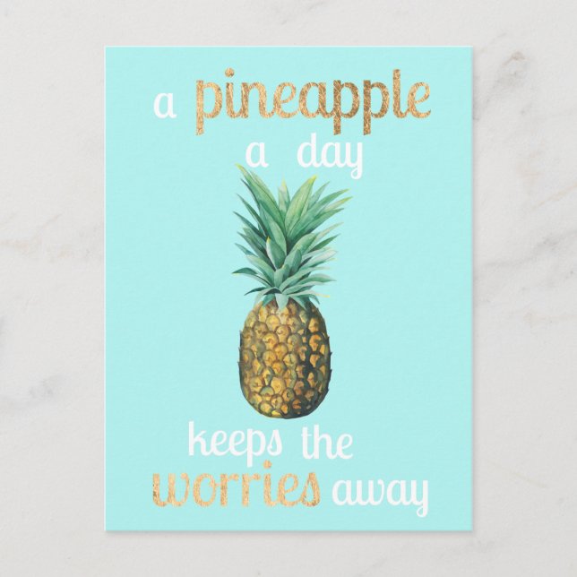 Cartão Postal Citação de Vida do Pineapple (Frente)