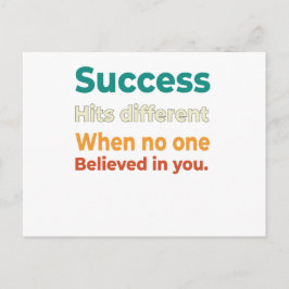 Cartão Postal Citação do empreendedor motivador de Retro Success