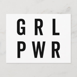 Cartão Postal Citação do GRL PWR / Poder feminino