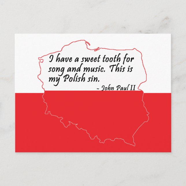 Cartão Postal Citação do Papa João Paulo II (Frente)