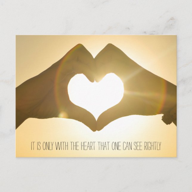 Cartão Postal Citação do Pequeno Príncipe (Frente)