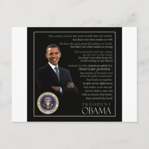 Cartão Postal Citação do Presidente Obama