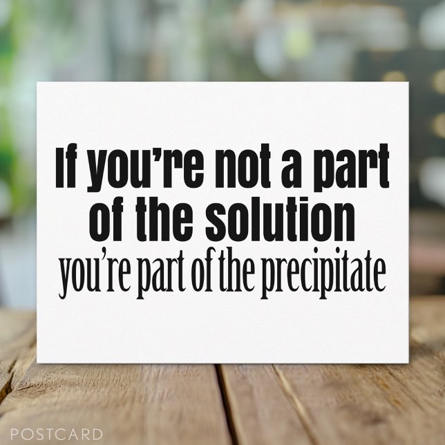 Cartão Postal Citação do Professor de Química Engraçado (Funny Postcard)