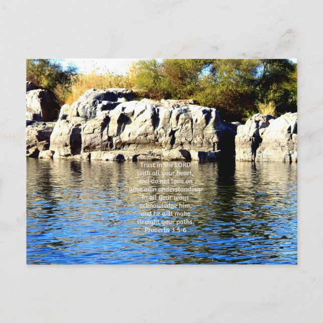 Cartão Postal Citação dos Versos da bíblia sobre Proverbos de Co (Frente)