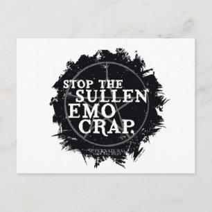 Cartão Postal Citação "Emo" Supernatural