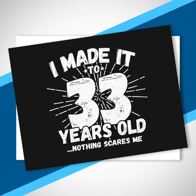 Cartão Postal Citação engraçada de 33º aniversário sarcástica pa (Criador carregado)