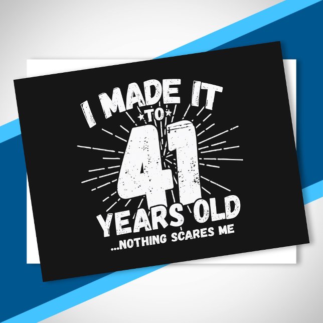 Cartão Postal Citação engraçada de 41º aniversário sarcástica pa (Criador carregado)