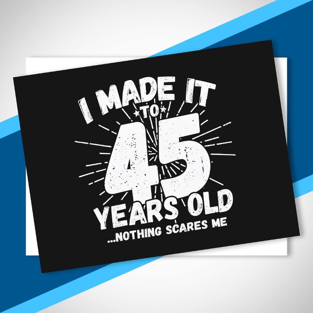 Cartão Postal Citação engraçada de 45 anos de idade sarcástica 4 (Criador carregado)