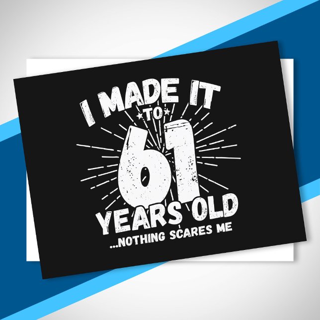 Cartão Postal Citação engraçada de 61º aniversário sarcástica pa (Criador carregado)