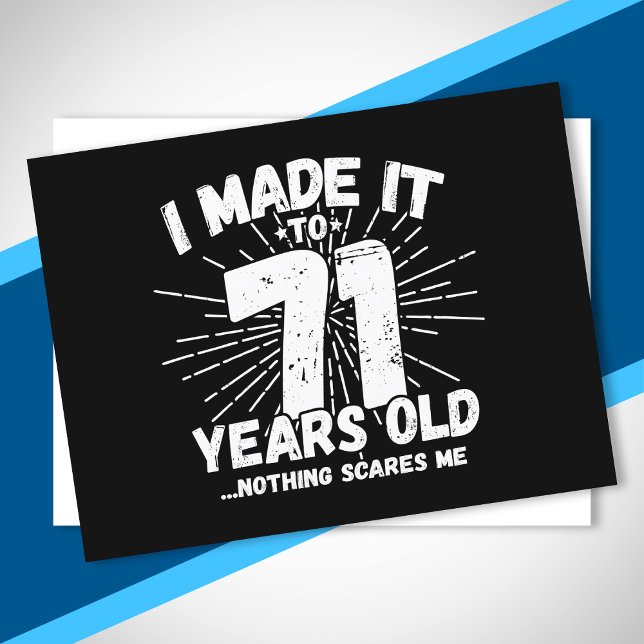 Cartão Postal Citação engraçada de 71º aniversário sarcástica pa (Criador carregado)