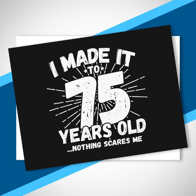 Cartão Postal Citação engraçada de 75 anos de idade sarcástica 7 (Criador carregado)