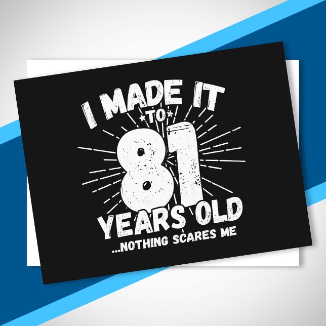 Cartão Postal Citação engraçada de 81º aniversário sarcástica pa (Criador carregado)