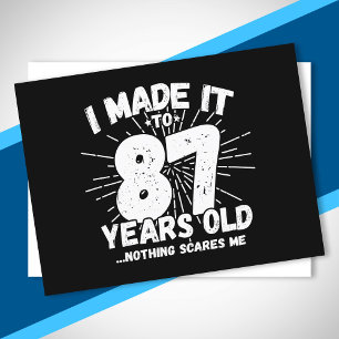 Cartão Postal Citação engraçada de 87º aniversário sarcástica 87
