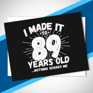 Cartão Postal Citação engraçada de 89º aniversário sarcástica pa