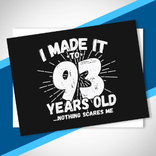 Cartão Postal Citação engraçada de 93º aniversário sarcástica pa