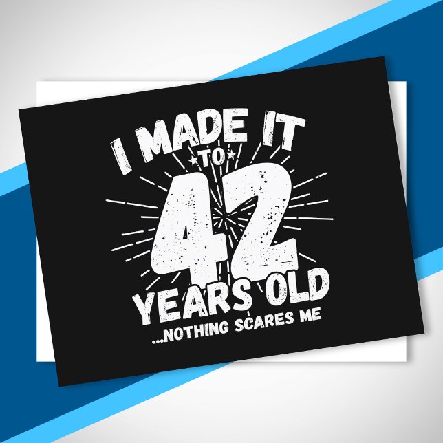Cartão Postal Citação engraçada de aniversário de 42 anos, sarcá (Criador carregado)