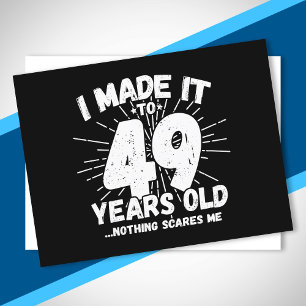 Cartão Postal Citação engraçada de aniversário de 49 anos, sarcá
