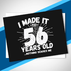Cartão Postal Citação engraçada de aniversário de 56 anos Sarcás
