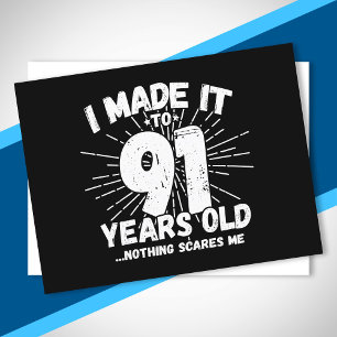 Cartão Postal Citação engraçada de aniversário de 91 anos, sarcá