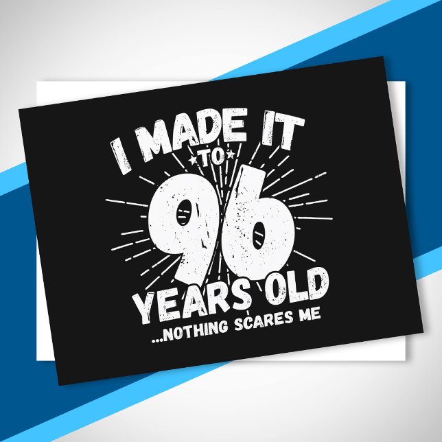 Cartão Postal Citação engraçada de aniversário de 96 anos, sarcá (Criador carregado)