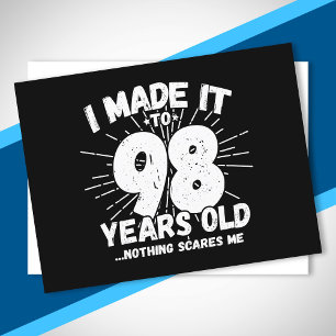 Cartão Postal Citação engraçada de aniversário de 98 anos, sarcá