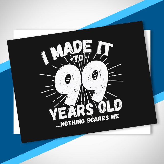 Cartão Postal Citação engraçada de aniversário de 99 anos Sarcás (Criador carregado)