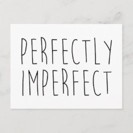 Cartão Postal Citação Engraçada Perfeitamente Imperfeita