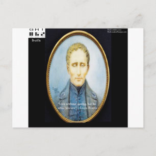 Cartão Postal Citação Famosa de Louis Braille