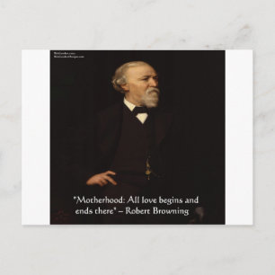 Cartão Postal Citação Famosa de Maternidade de Robert Browning